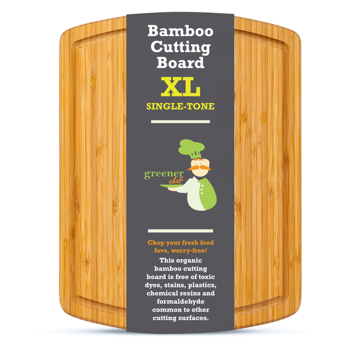 Greener Chef Bamboo Cutting Board Extra Large (18 x 12.5 Inches) - Image 1